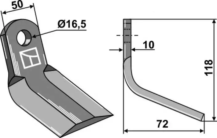Y-Messer 118x50mm